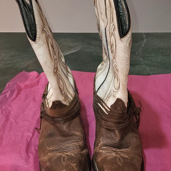 Womens Laredo Myra Cowboy Western Boots distressed size 8M - Picture 3 of 6